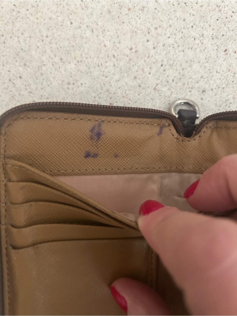 Coach Tan & Brown Signature Canvas Phone Wallet with Turn-Lock - Picture 4 of 4